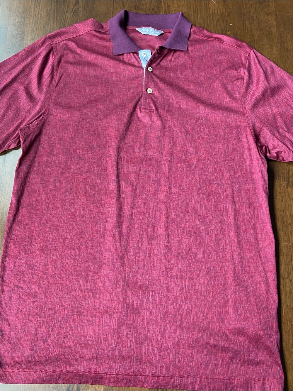 Bobby Jones Heritage Collection Mens XL Burgundy Cotton Golf Polo Made In Italy